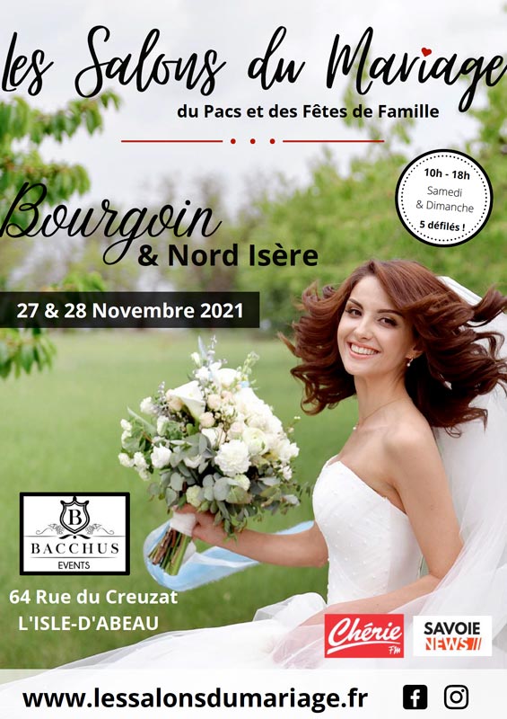 Le Salon du mariage de Bourgoin-Jallieu (38) – 27 et 28 novembre 2021